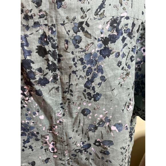 Poetry linen flowy floral water color blouse, size 16 - Picture 11 of 11